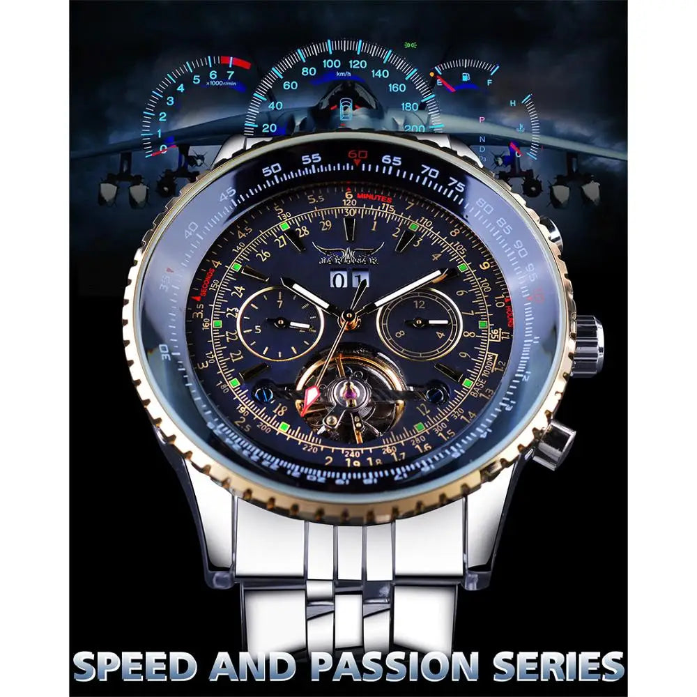 Jaragar 2017 Flying Series Unleash Time with Golden Elegance – A Top Brand Luxury Automatic Mechanical Marvel