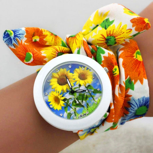 Shsby Blooms: New Design Ladies Flower Cloth Wrist Watch – Fashionable Dress Watch for Women with High-Quality Fabric Elegance