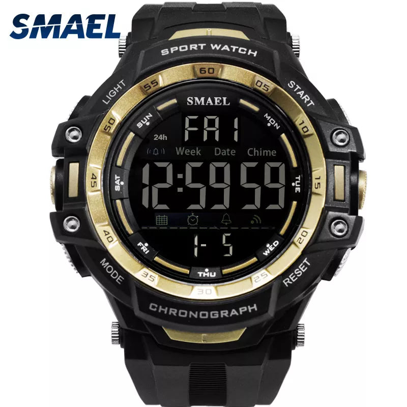 Men's Digital LED Military Watch with Shock Resistance - A Top-Brand Timepiece for Sports Enthusiasts