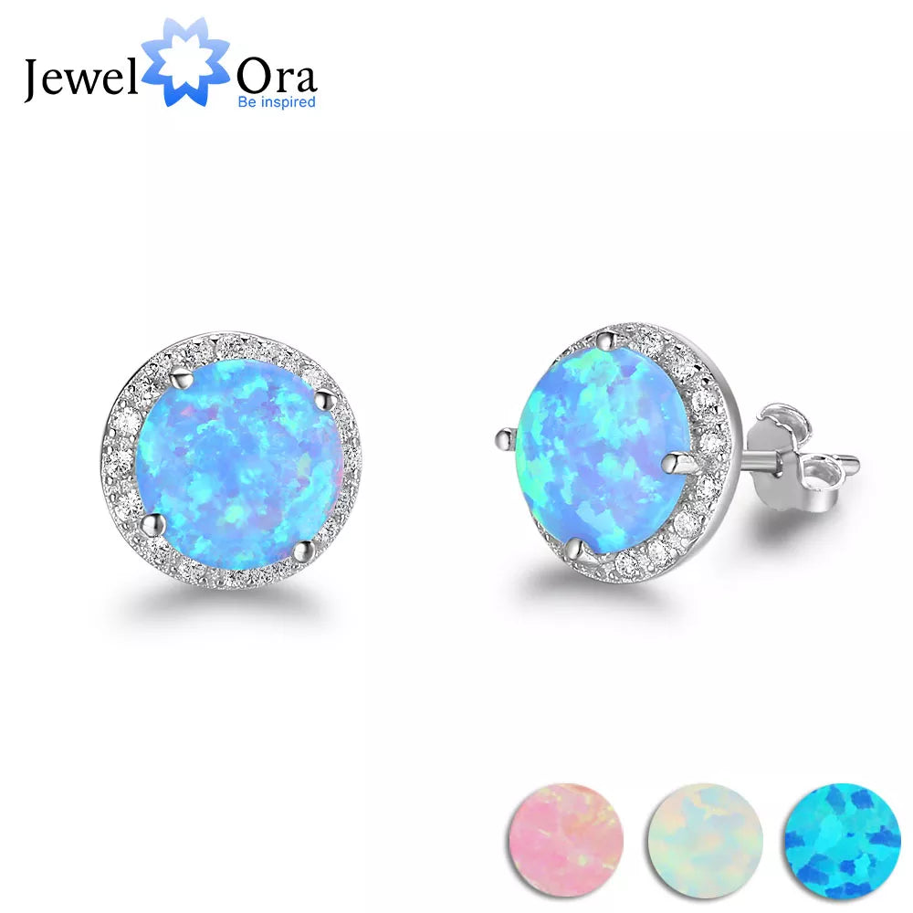 Sterling Silver Stud Earrings Ocean Style Fashion Earrings for Women Gift for Her (Jewelora EA102018)