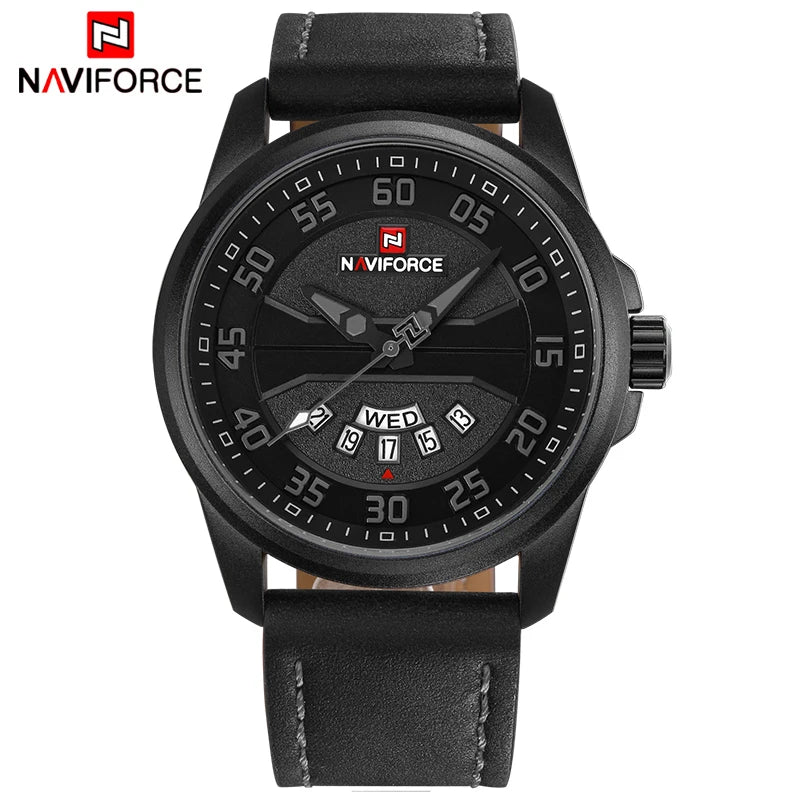 New Luxury Brand NAVIFORCE Men Fashion Casual Watches Men's Quartz Clock Man Leather Strap Army Military Sports Wrist Watch