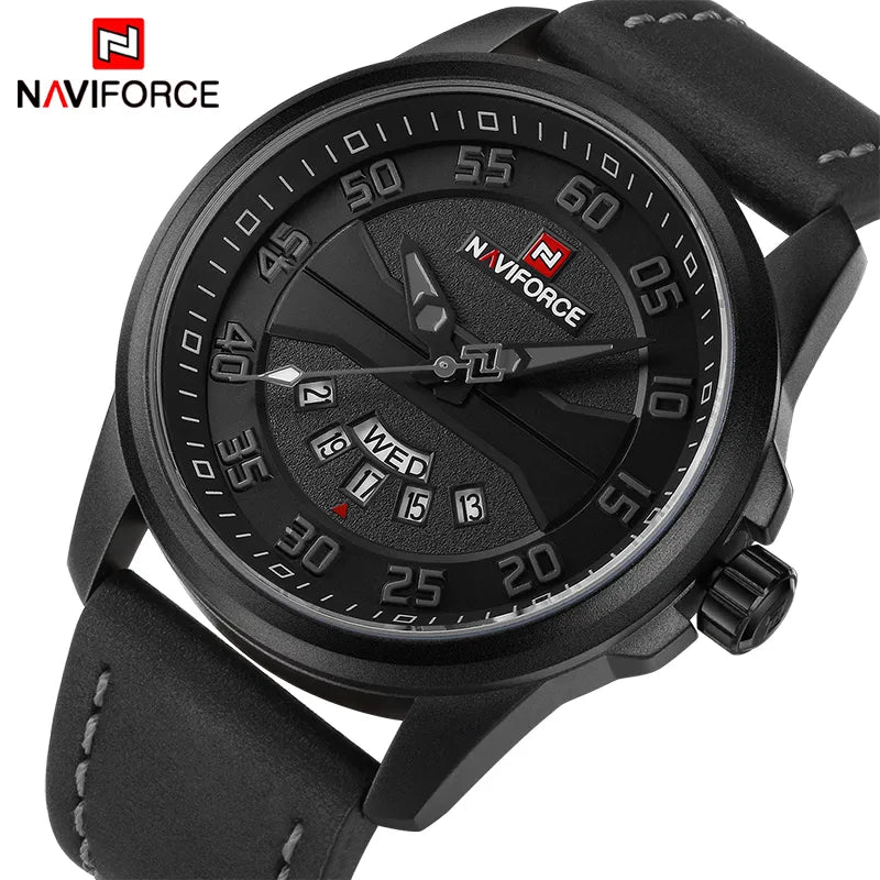 New Luxury Brand NAVIFORCE Men Fashion Casual Watches Men's Quartz Clock Man Leather Strap Army Military Sports Wrist Watch