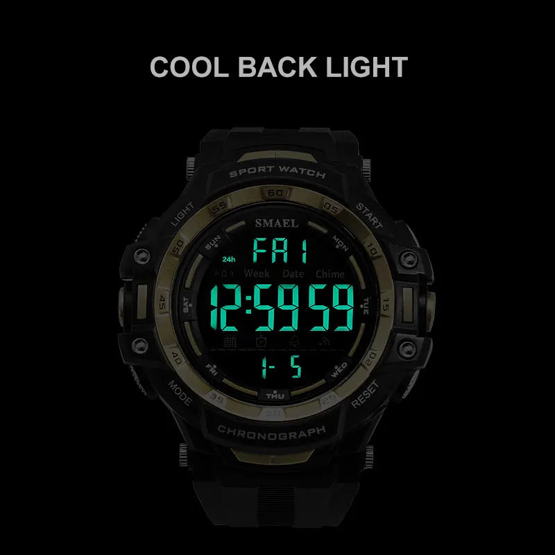 Men's Digital LED Military Watch with Shock Resistance - A Top-Brand Timepiece for Sports Enthusiasts