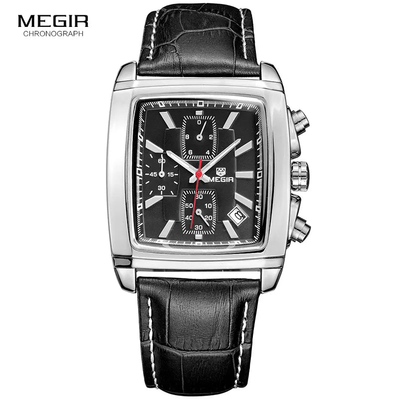 Hot Fashion Sport Wristwatch for Men – A New Brand Chronograph with Luminous Features, Leather Strap, and Calendar Hour Precision