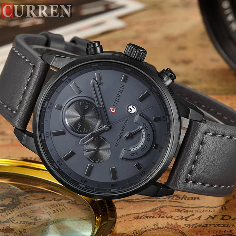 CURREN Elegance Top Brand Luxury Quartz Watch for Men – A Famous Wristwatch of Timeless Style and Masculine Sophistication