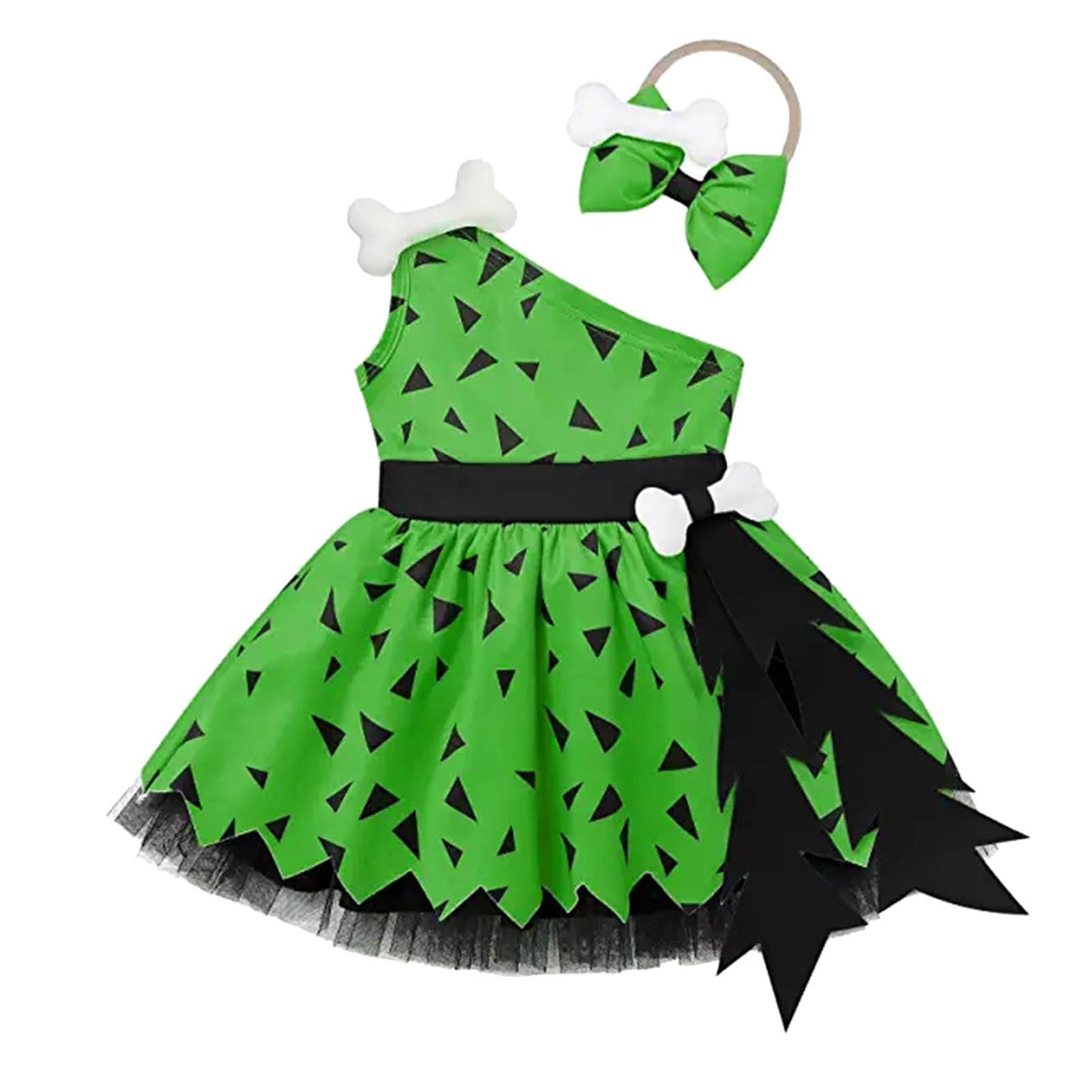 Spooky Chic Girls Fashion Simple Halloween Mesh Costume Suit for Festive Fun