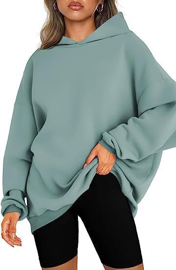 Women's Oversized Hooded Pullover: Comfortable Workout Sweatshirts