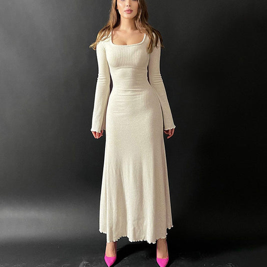 Women's Long-sleeved Knitted Bottoming Dress