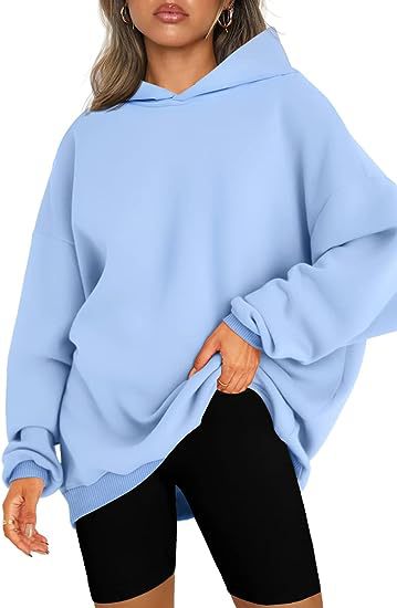 Women's Oversized Hooded Pullover: Comfortable Workout Sweatshirts