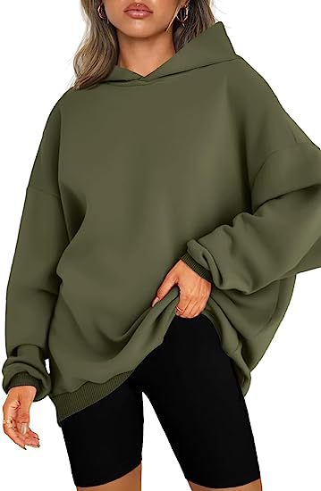 Women's Oversized Hooded Pullover: Comfortable Workout Sweatshirts