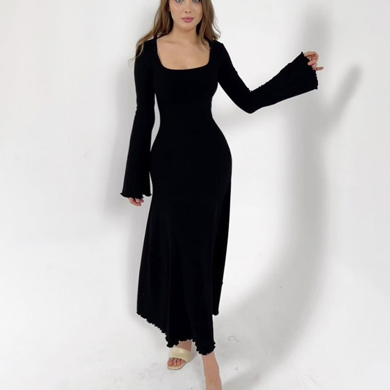 Women's Long-sleeved Knitted Bottoming Dress