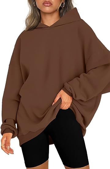 Women's Oversized Hooded Pullover: Comfortable Workout Sweatshirts