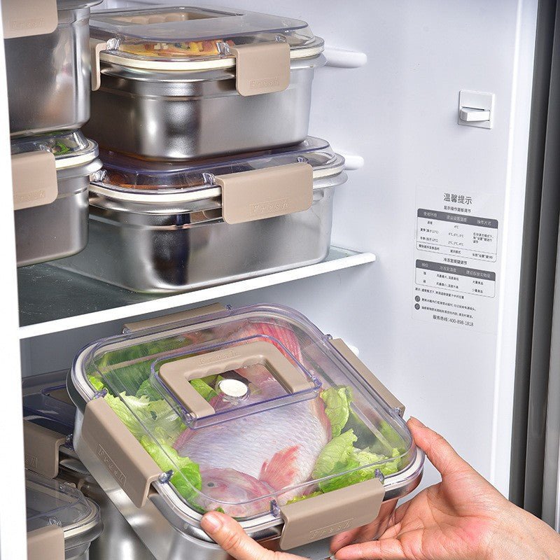 Keep it Fresh Home Fashion 304 Stainless Steel Crisper for Organized and Long lasting Food Storage