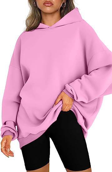 Women's Oversized Hooded Pullover: Comfortable Workout Sweatshirts