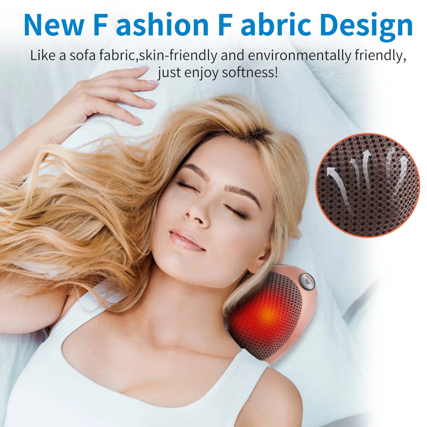 Relax Massage Pillow Electric Magnet Head Shoulder Back Heating Kneading Infrared therapy pillow shiatsu Neck Massager