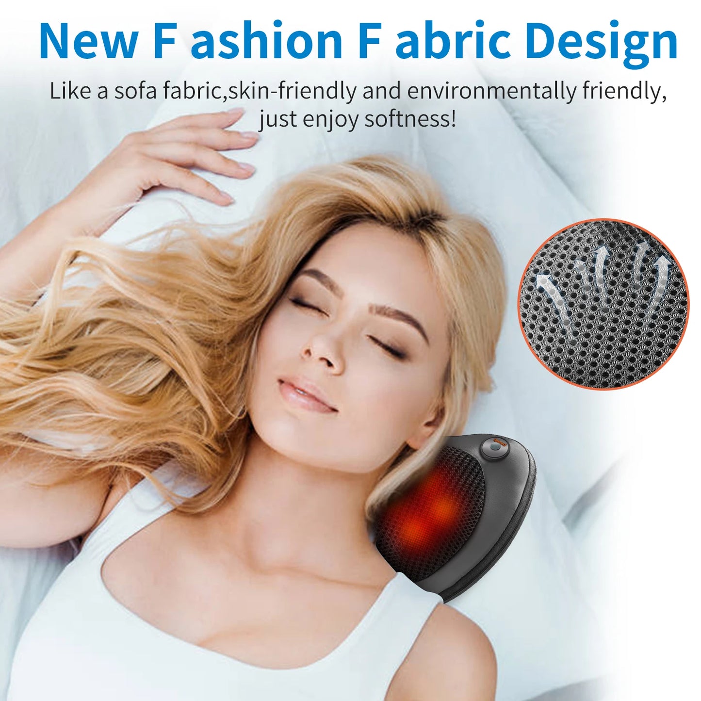 Relaxation Massage Pillow  Shoulder Back Heating Kneading Infrared therapy pillow shiatsu Neck Massager