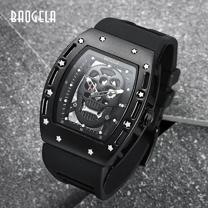 BAOGELA Pirate Skull Men Watch A Bold Statement of Style Durability and Adventure