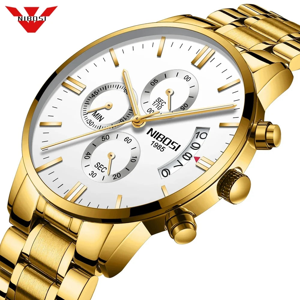 NIBOSI Man Watch 2023 Mens Watches Top Luxury Brand Sport Military Quartz Watch Men Wristwatch Male Clock Saat Reloj Hombre