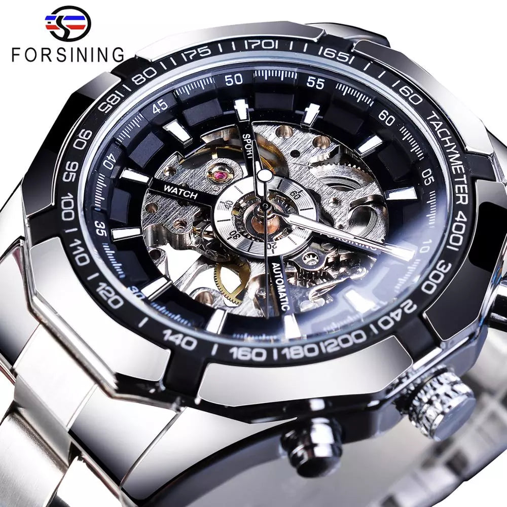 Stainless Steel Waterproof Skeleton Watch for Men – A Top Luxury Brand in Mechanical Sport Watches