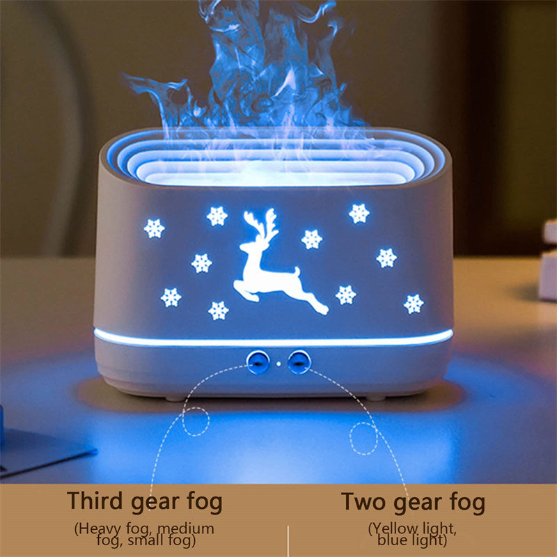 Flame Humidifier with Atmosphere Lamp for Home Decor