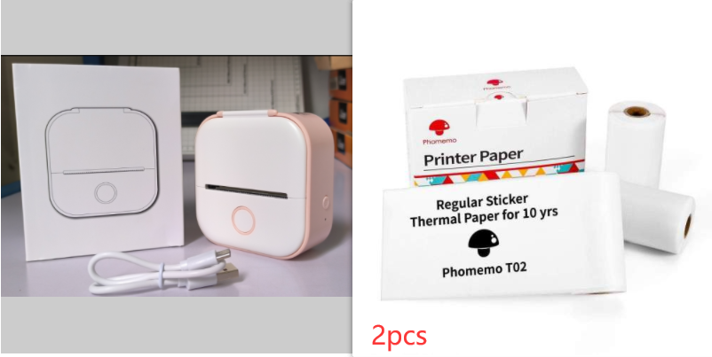 Portable Mini Thermal Printer Portable Mini Thermal Label Printer Home Photo Printer Student Wrong Question