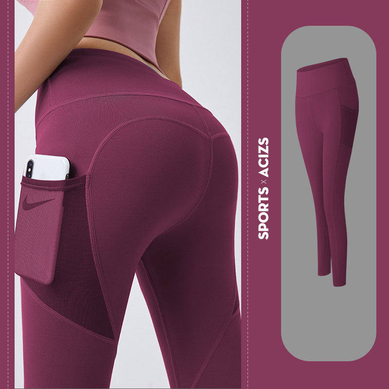 Women's Yoga Pants with Pocket: Tummy Control Leggings for Sports and Fitness