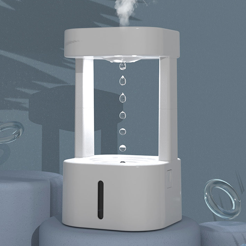 Creative Anti-gravity Water Drop Humidifier with 580ML Tank