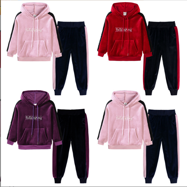 Sporty Chic Fashion Girls Long Sleeve Two Piece Sports Suit for Active Style