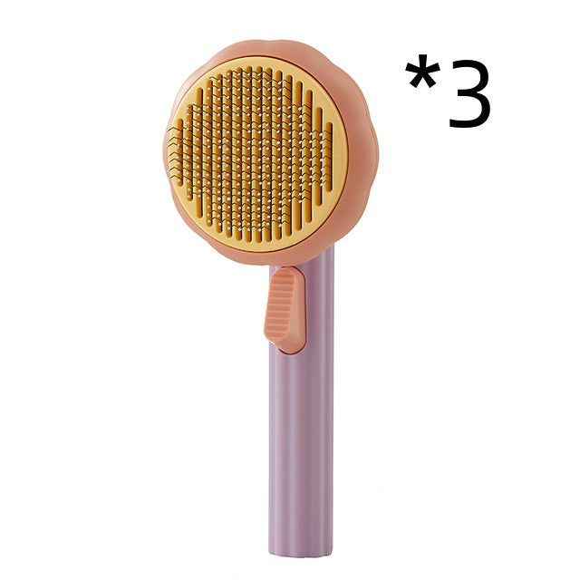 Hot Selling Pet Cat Brush: Self-Cleaning Steel Wire Comb