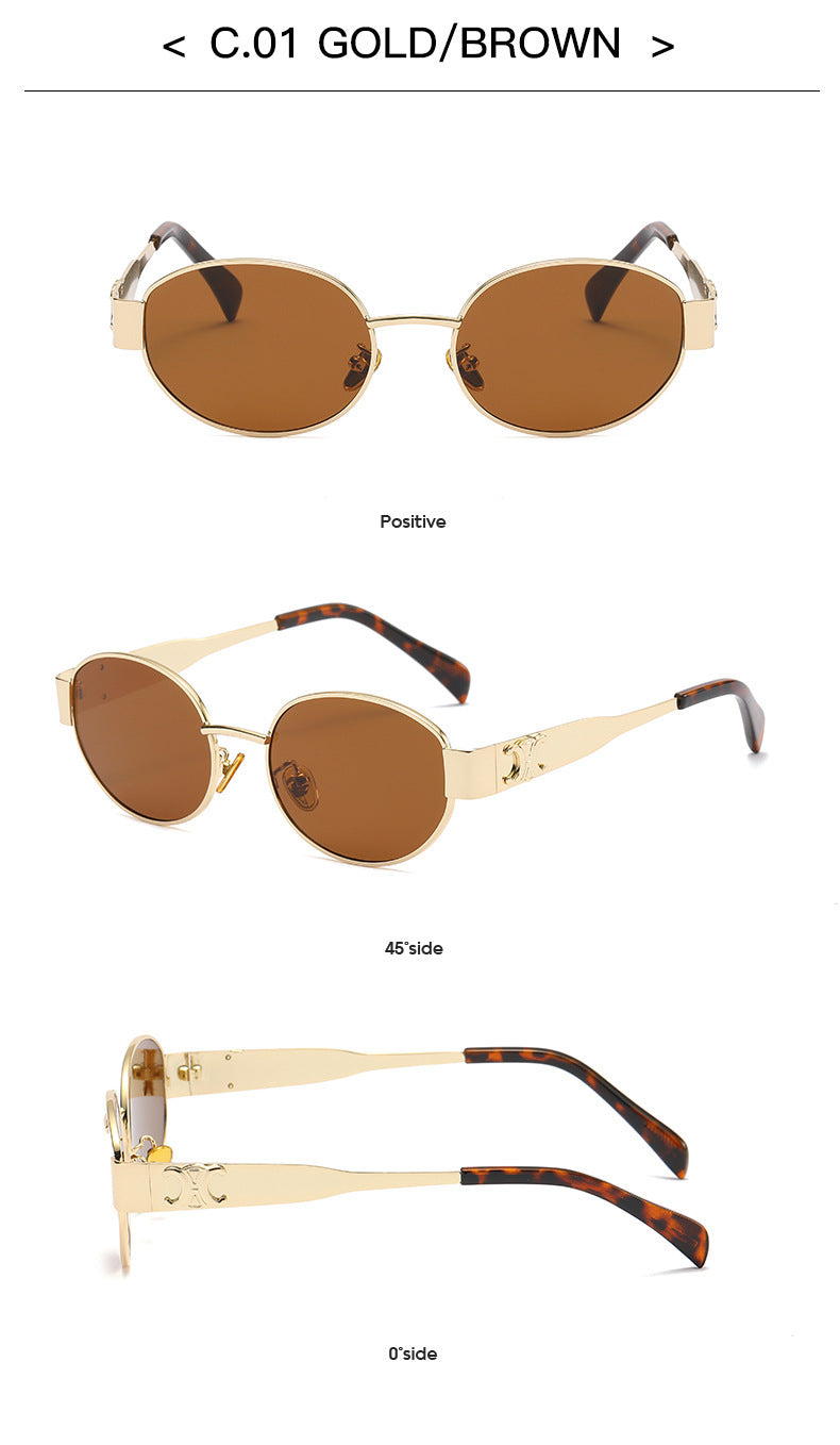 Rock Your Look Punk Style Retro Oval Metal Sunglasses for Timeless Cool and Vintage Vibes