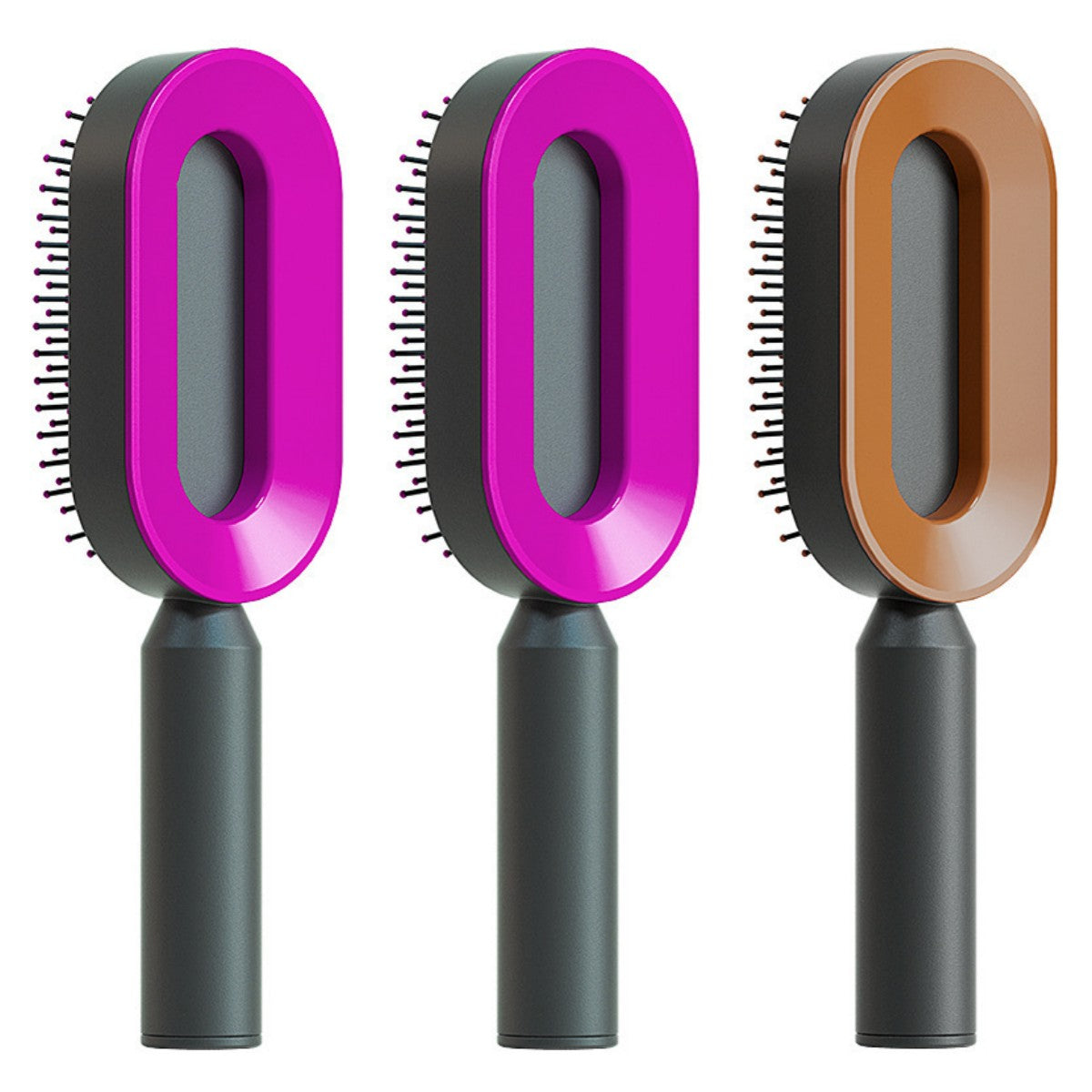 One-key Cleaning Hair Loss Airbag Massage Scalp Comb Anti-Static Hairbrush Self Cleaning Hair Brush For Women