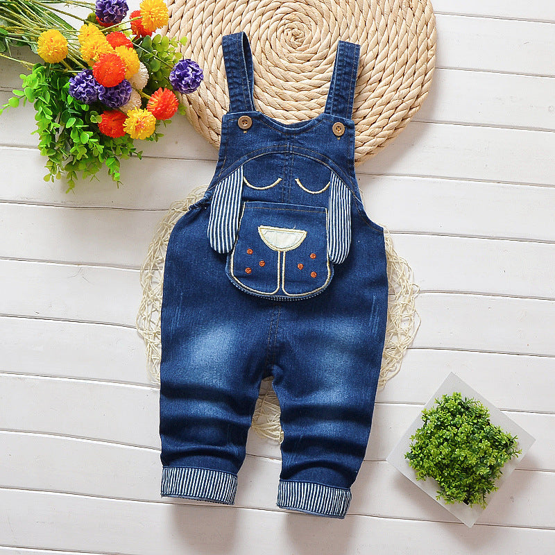 Stylish Versatility Kids Strap Jeans for Boys and Girls Perfect for Trendsetting Looks