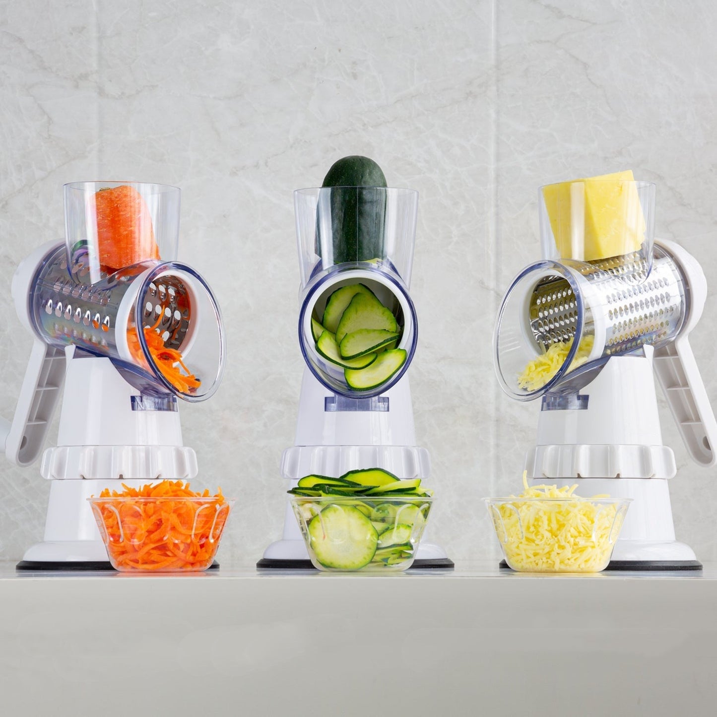 Master Your Kitchen 3 in 1 Manual Grater and Vegetable Slicer Versatile Culinary Essential