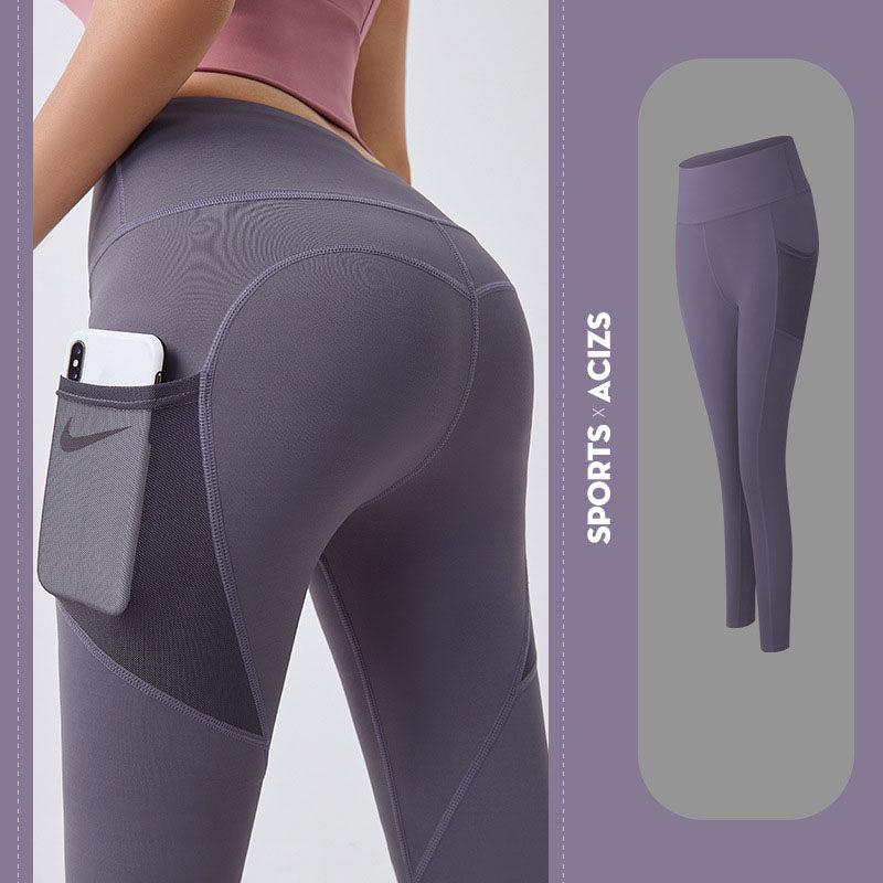 Women's Yoga Pants with Pocket: Tummy Control Leggings for Sports and Fitness