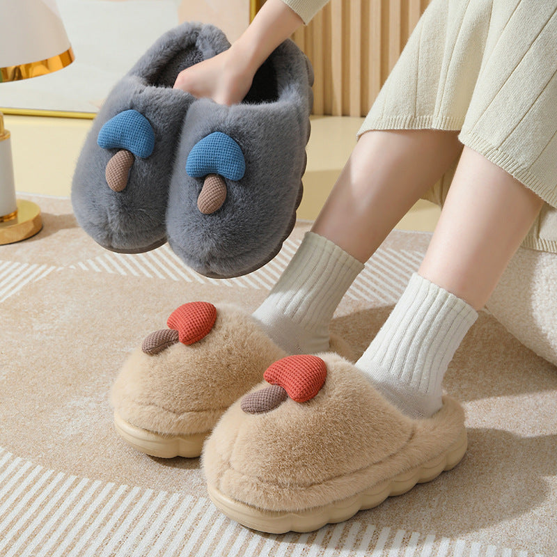 Cozy Thick-Soled Plush Women's Slipper for Autumn/Winter