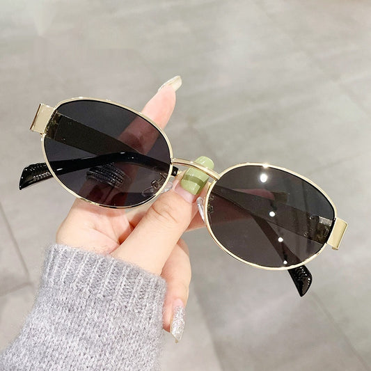 Rock Your Look Punk Style Retro Oval Metal Sunglasses for Timeless Cool and Vintage Vibes