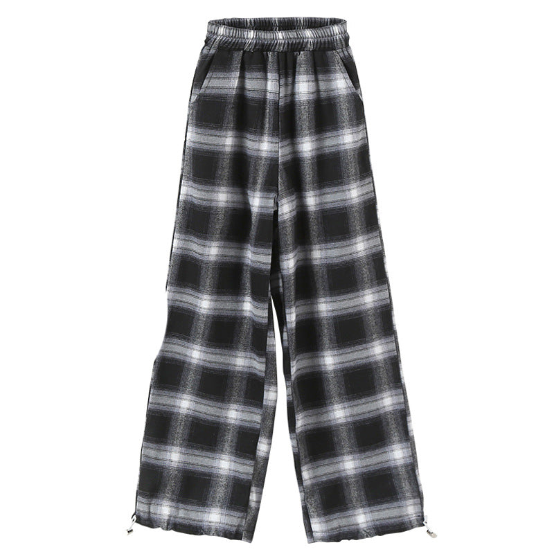 Trendy Western Korean Fusion Girls Western Style Suits with Plaid Trousers for Fashionable Big Kids