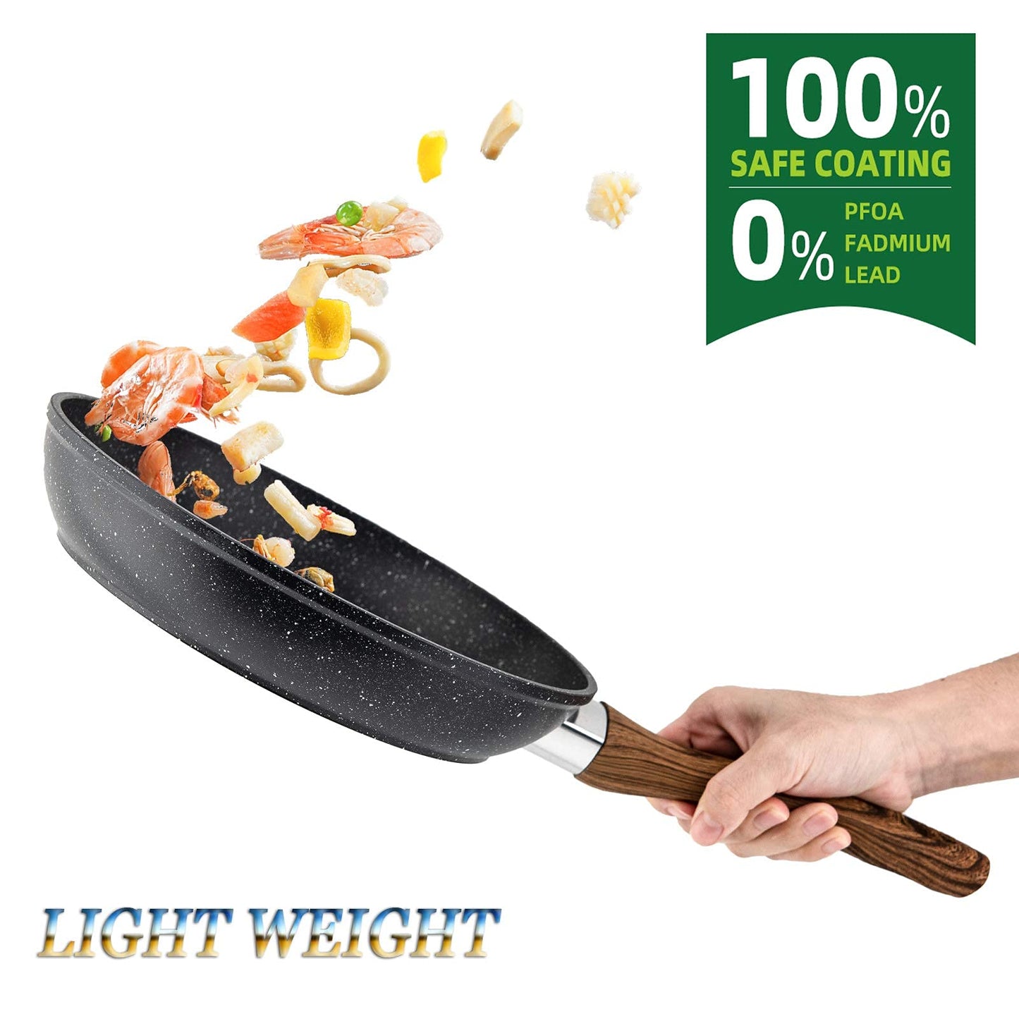 Non-Stick 8-Inch Egg Frying Pan with Induction Capabilities