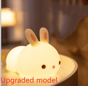 Magical New Year Gift Rabbit Silicone Lamp with Pat Feeding Creative Night Light Design Ideal for Children Toys