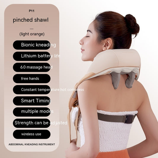 Neck & Shoulder Massager Electric Deep Tissue 3D Kneading Massage Soothing Oblique Muscle Shoulder And Neck Massager Clip Kneading Electric