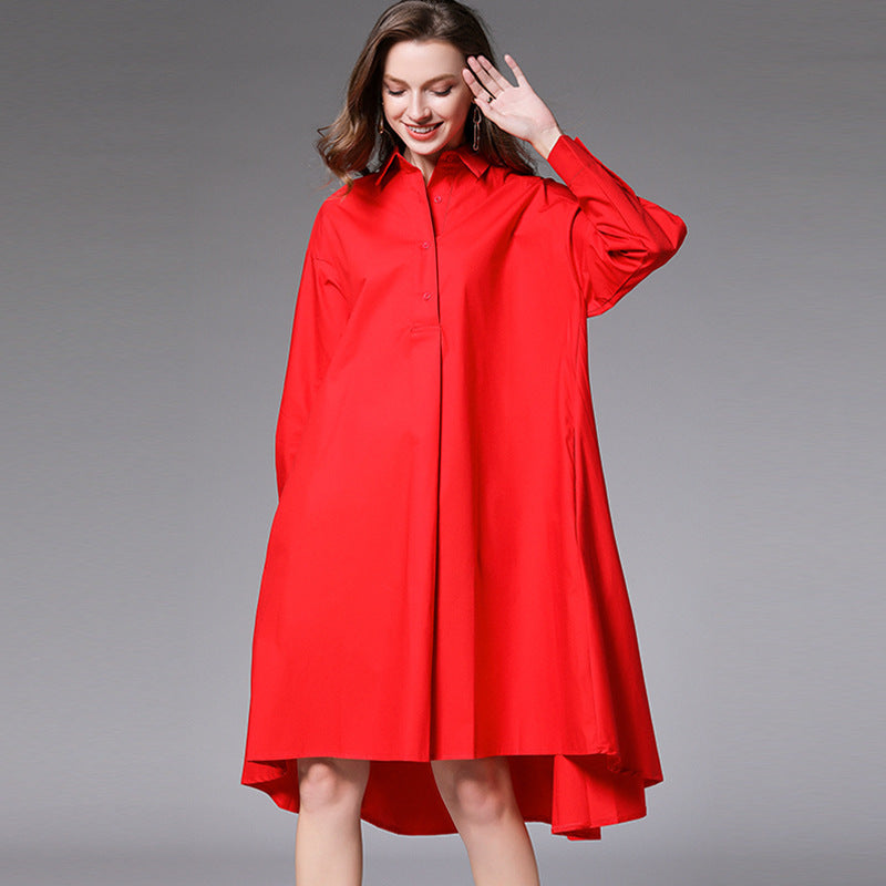 Women's Shirt Dress Loose Fashion