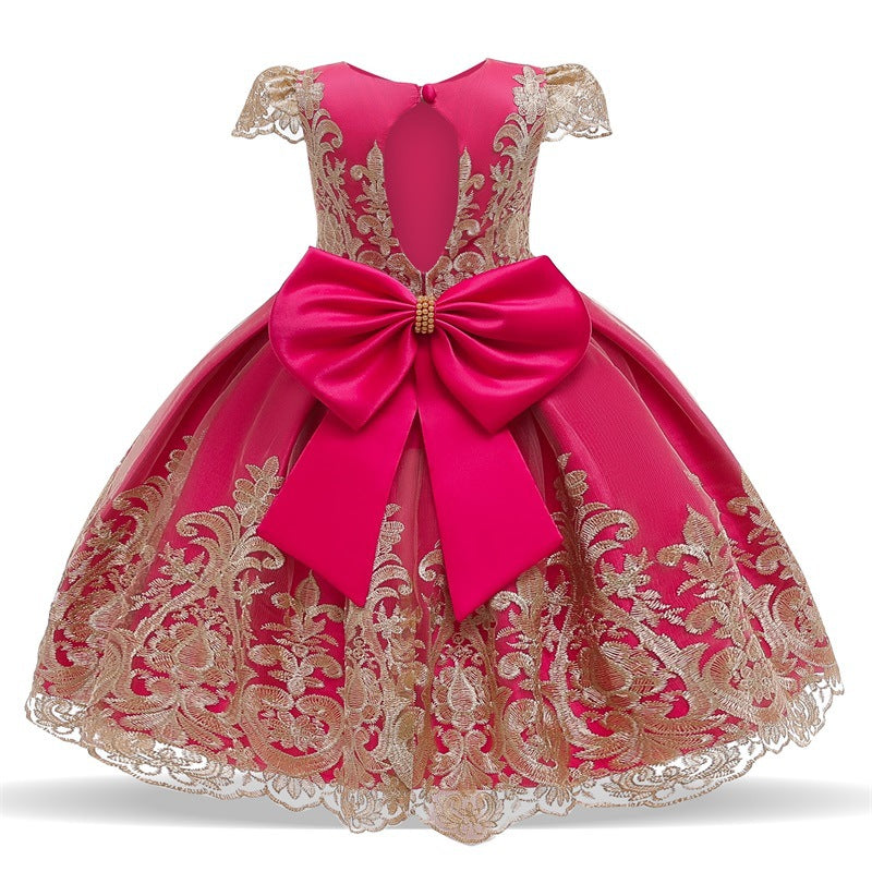 Elevate style of your Child with our Exquisite Children Princess Skirt Pompadour Dress Perfect for Any Special Occasion