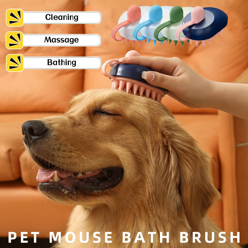 Pet  Friendly Hair Remover Soft Silicone Handheld Comb for Dogs and Cats Perfect for Bath Shower Shampooing and Gentle Massage