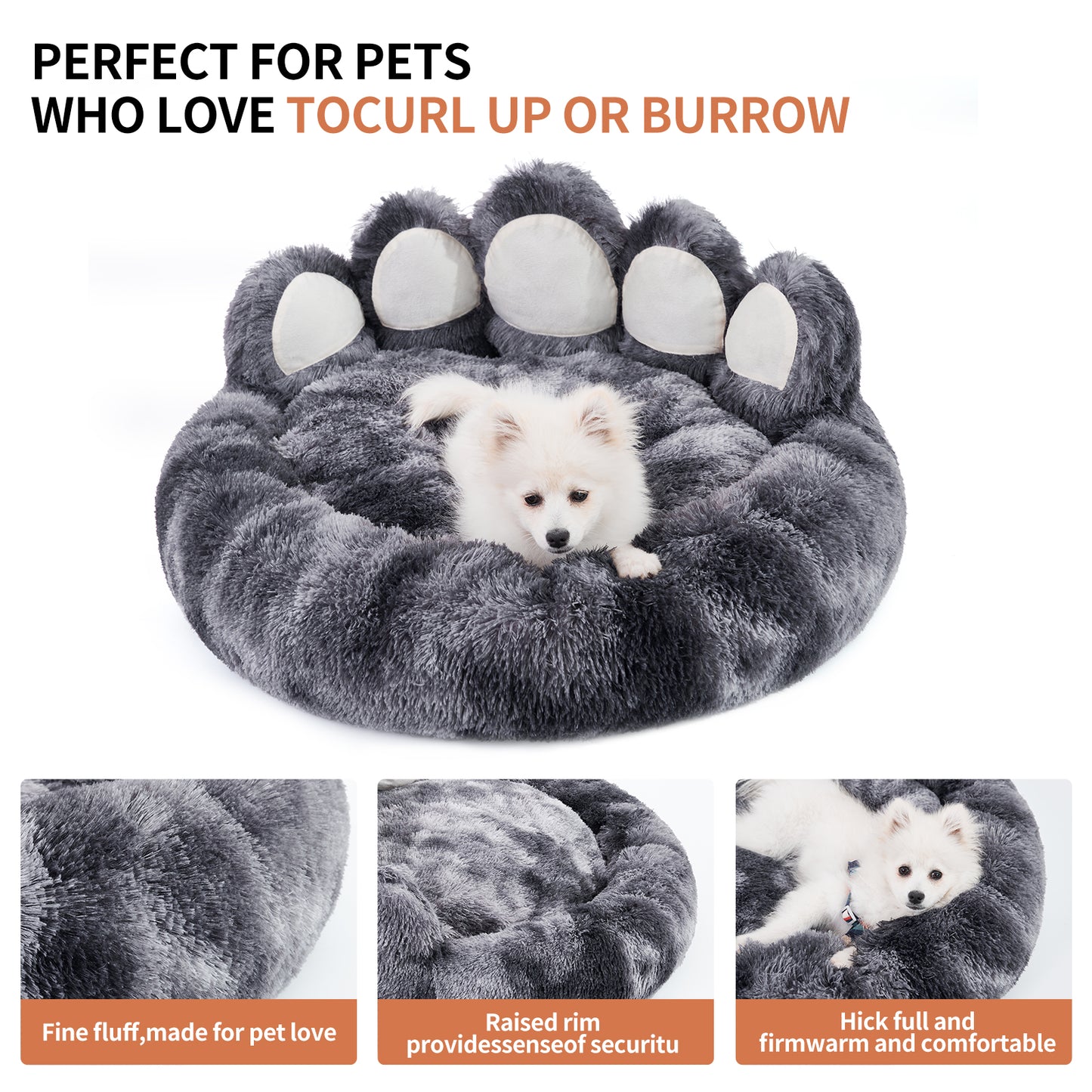 Bear Paw Haven Thickened Warm Kennel for Cozy Pets Teddy Kennel with Removable Washable Mat for Deep Sleeping and Ultimate Warmth