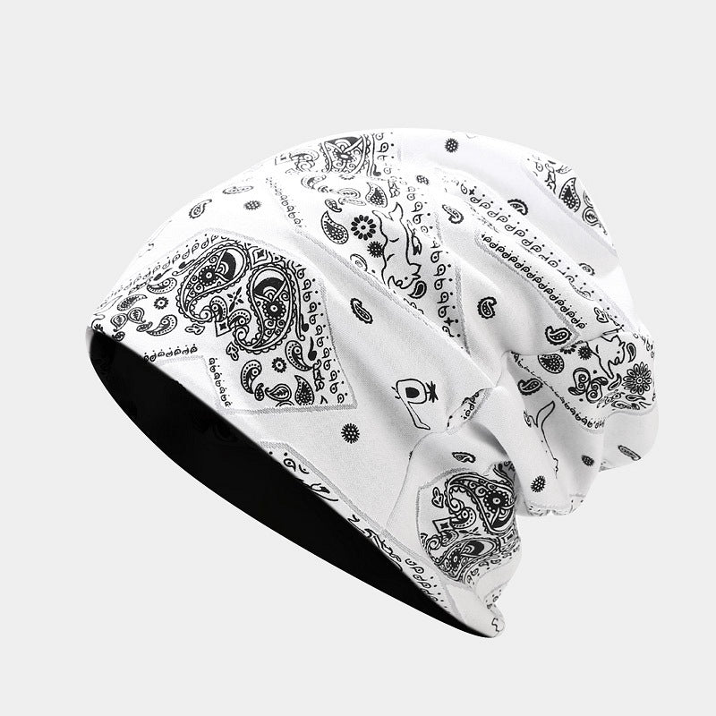 Paisley Pattern Winter Cap: Windproof Pullover Hat for Men and Women