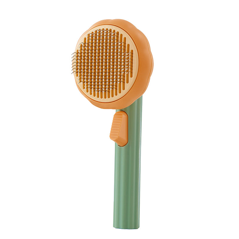 Hot Selling Pet Cat Brush: Self-Cleaning Steel Wire Comb