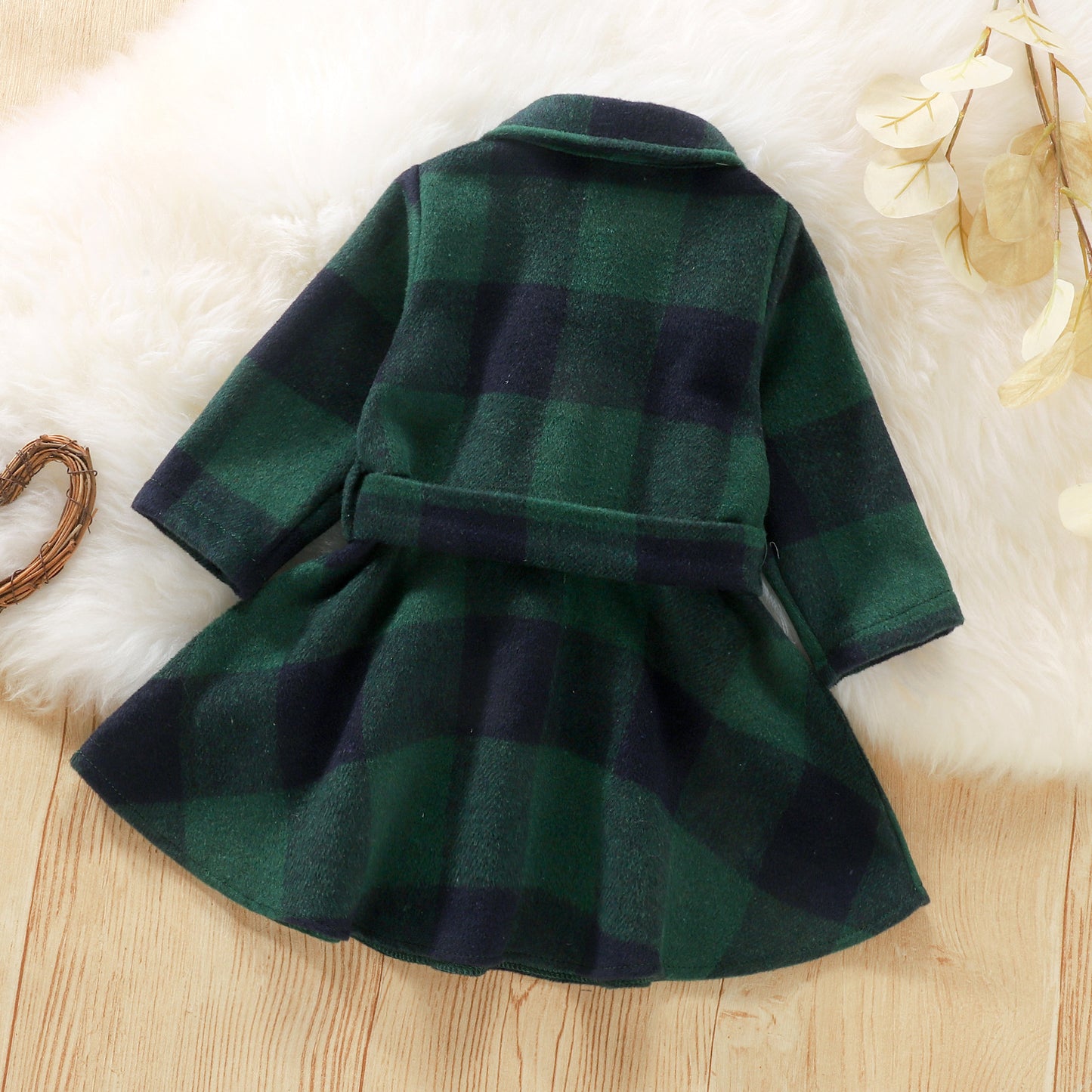 Classic Elegance Adorn Your Little One in Our Black and Red Plaid Baby Dress a Timeless Statement of Style