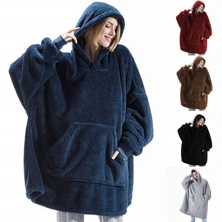 Wearable Blanket Hoodie: Comfortable and Cozy with Big Pocket