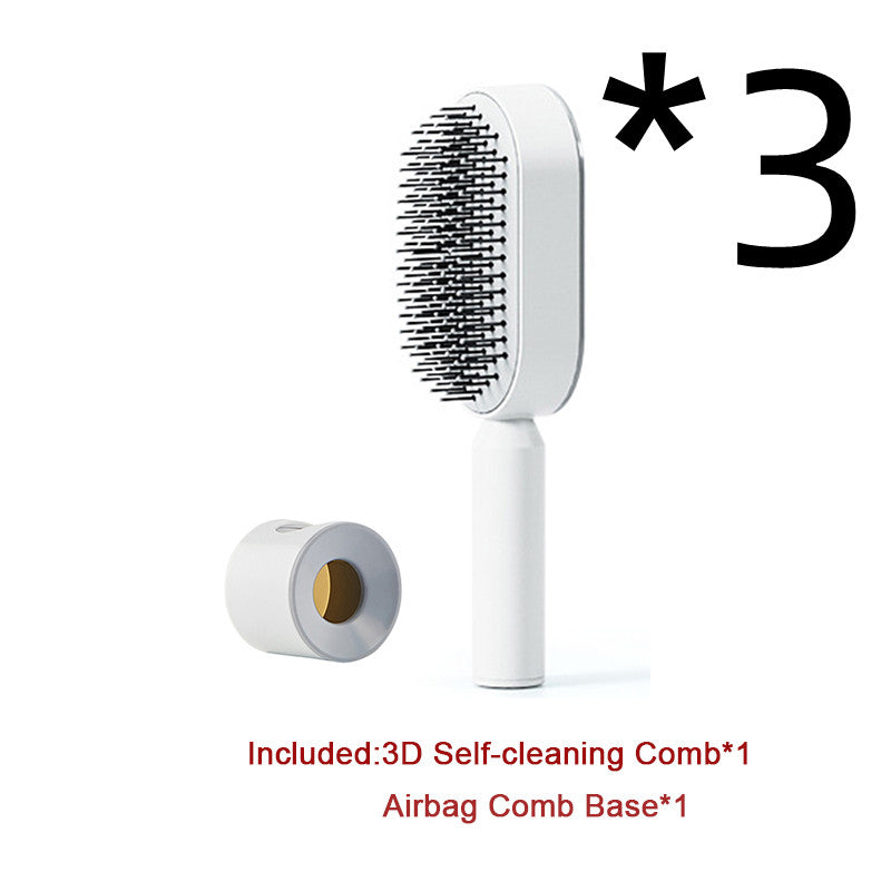 One-key Cleaning Hair Loss Airbag Massage Scalp Comb Anti-Static Hairbrush Self Cleaning Hair Brush For Women