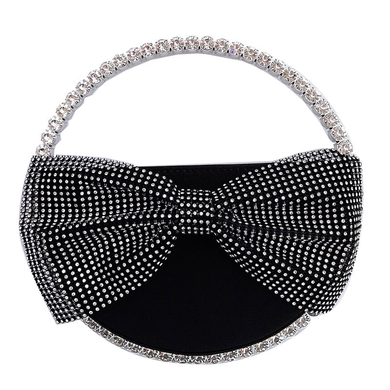 Dazzle and Delight Carry Elegance Everywhere with Our Bowknot Diamond Round Acrylic Handbag